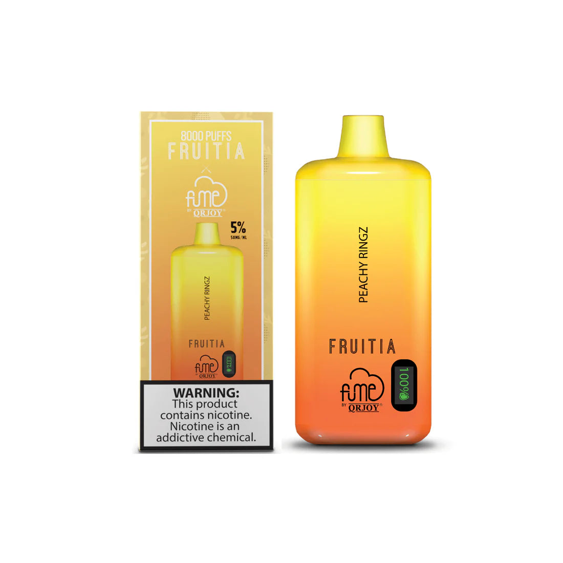 Fume Fruitia Peachy Ringz 8000 puffs.