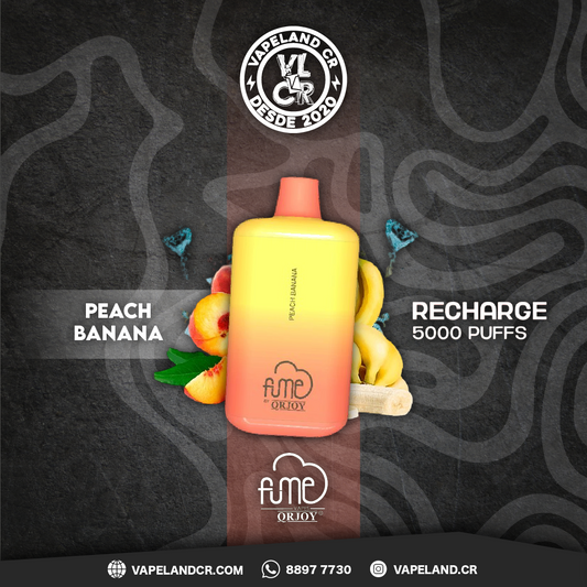 Fume Peach Banana 5000 puffs.