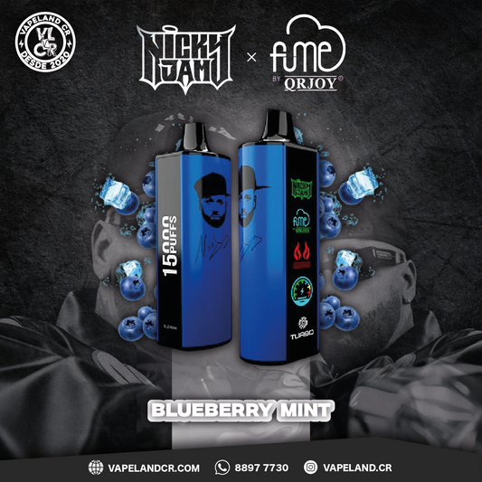 Fume X Nicky Jam Blueberry Mint 15000 puffs.