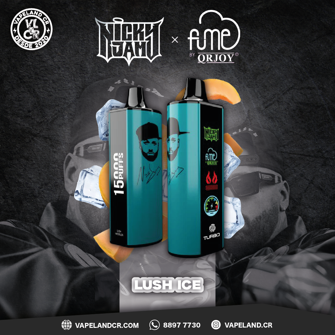 Fume X Nicky Jam Lush Ice 15000 puffs.