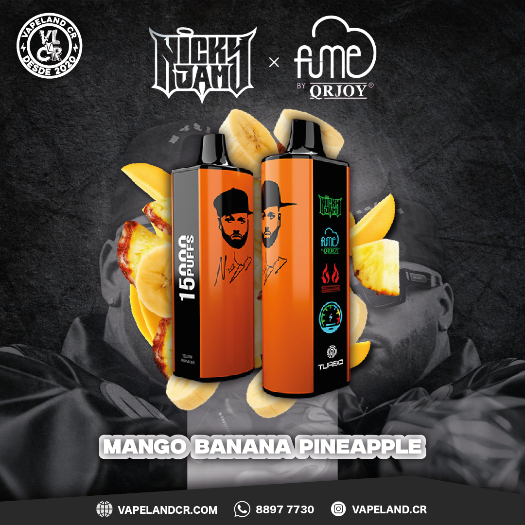 Fume X Nicky Jam Mango Banana Pineapple 15000 puffs.