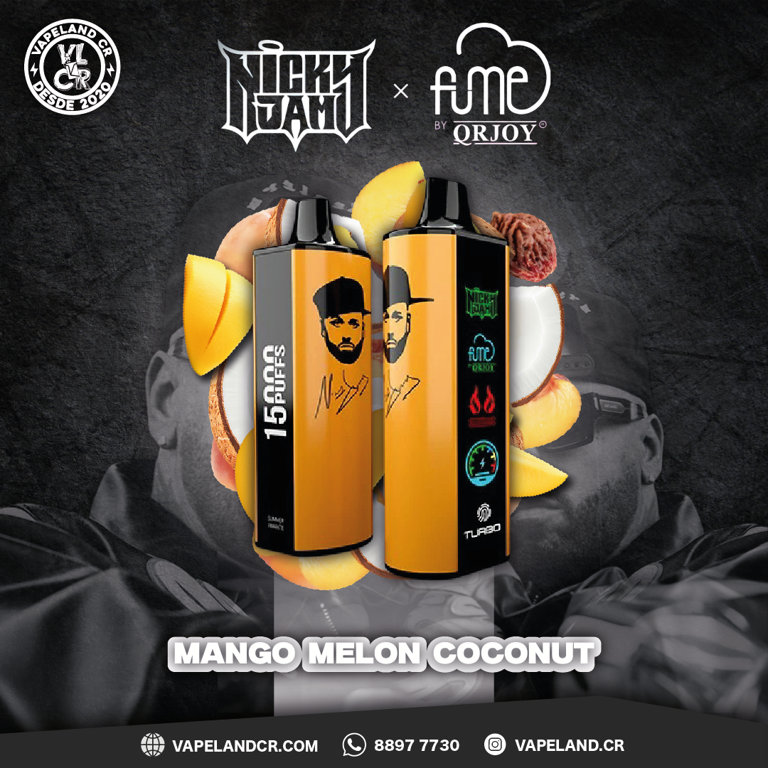 Fume X Nicky Jam Mango Melon Coconut 15000 puffs.