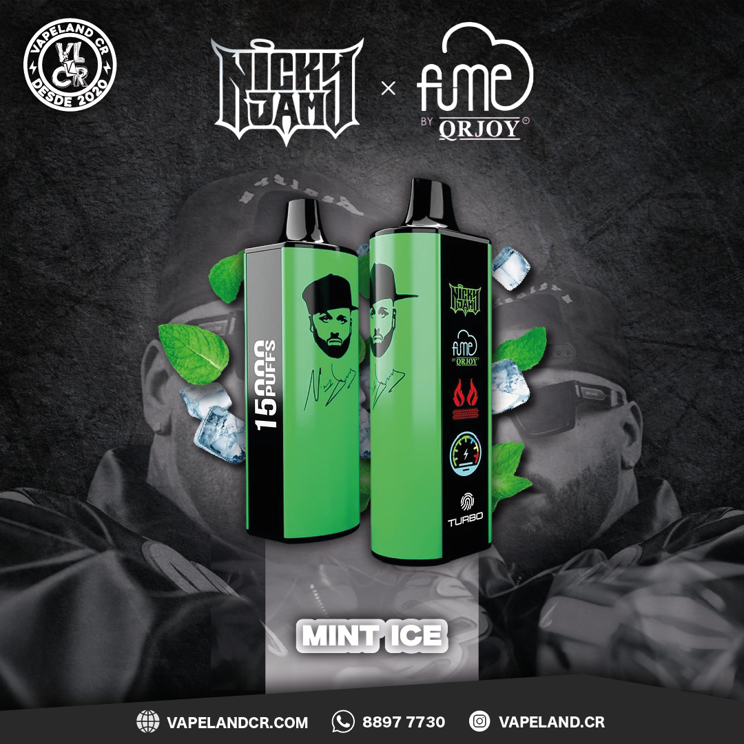 Fume X Nicky Jam Mint Ice 15000 puffs.