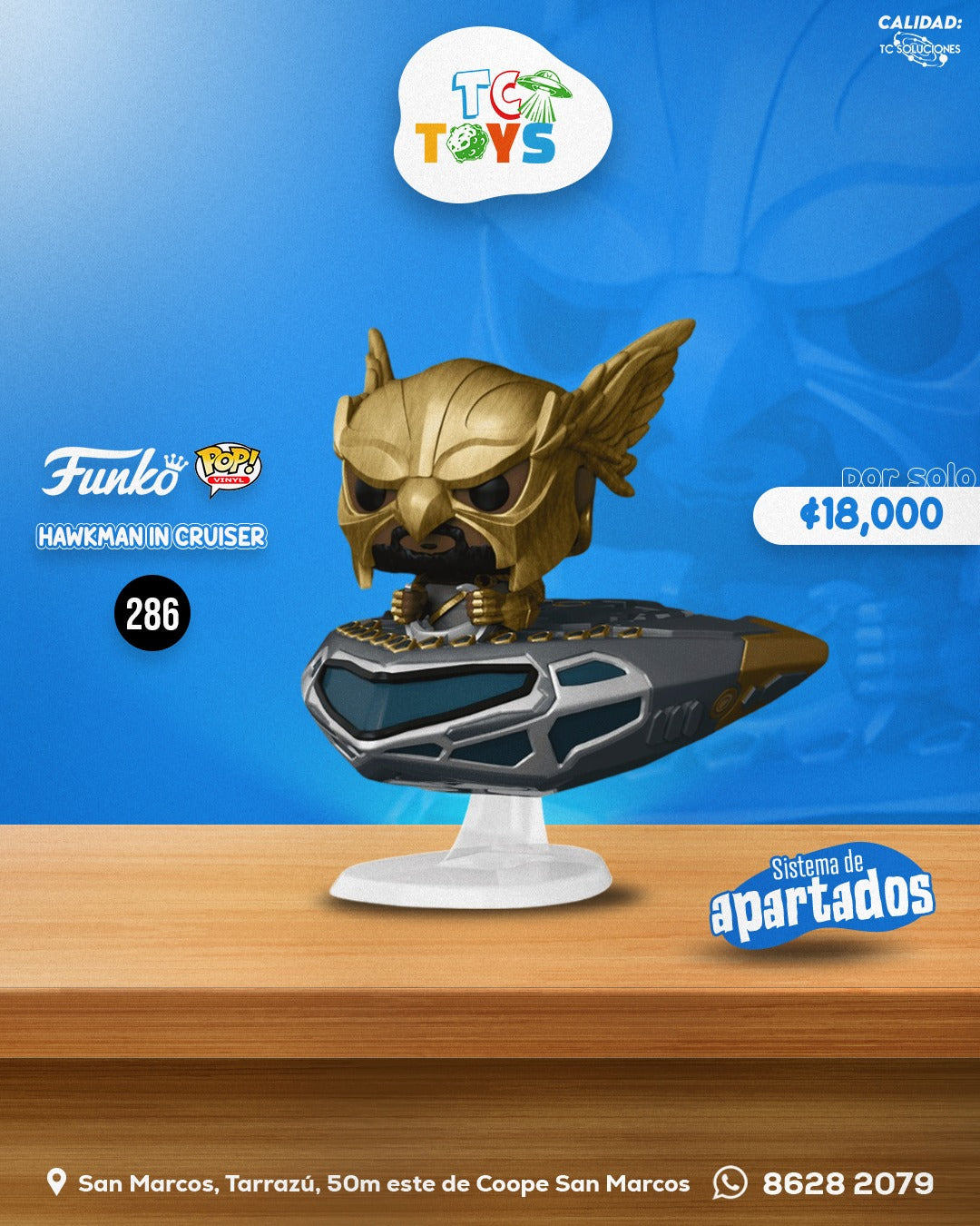 Funko Pop Rides Hawkman In Cruiser 286.