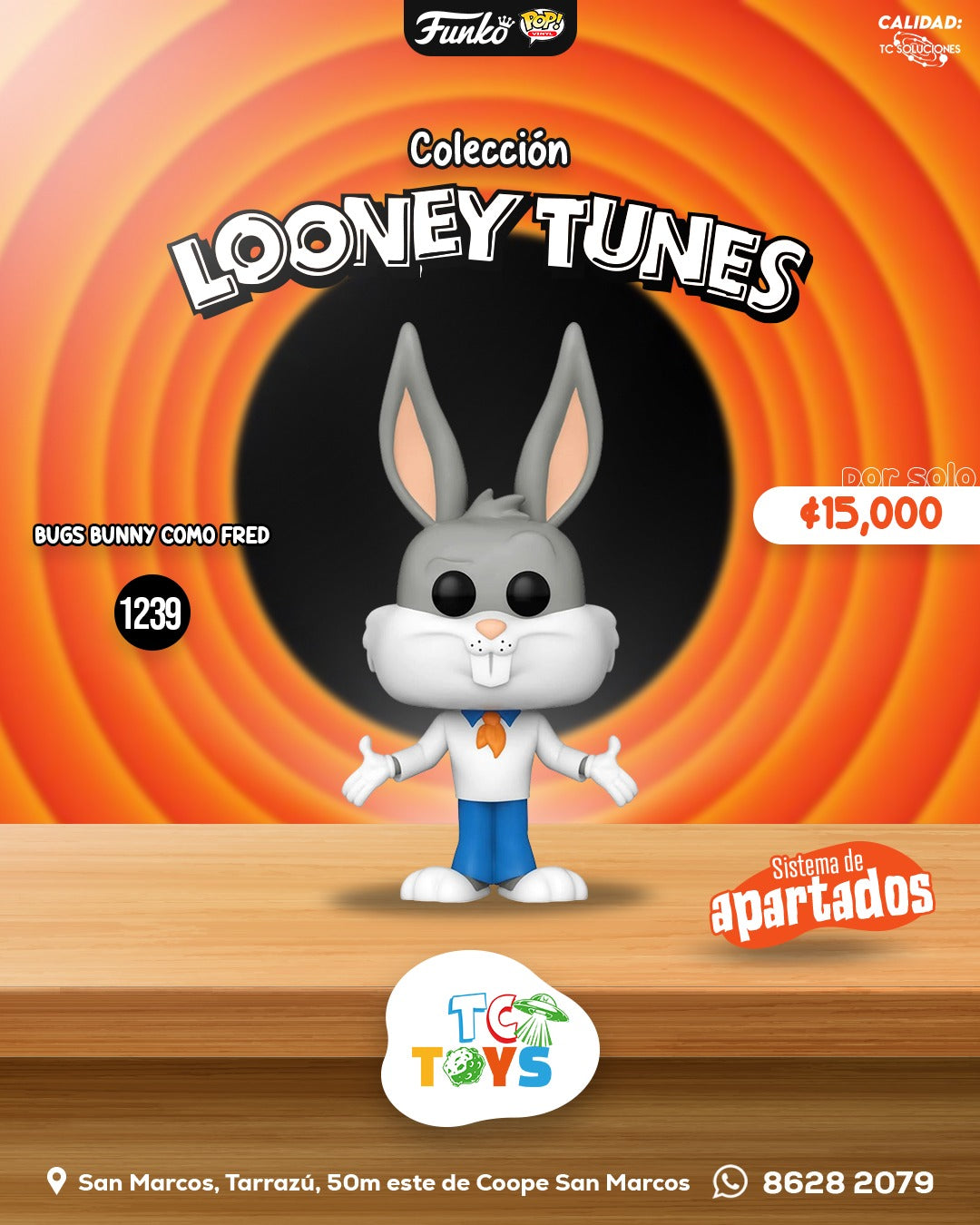 Funko Pop WB 100 Bugs Bunny As Fred Jones 1239.