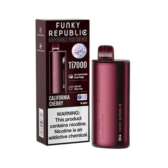 Funky Republic Ti7000 California Cherry 7000 puffs.