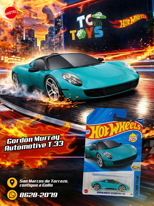 Hot Wheels Gordon Murray Automotive T.33 Turquesa.