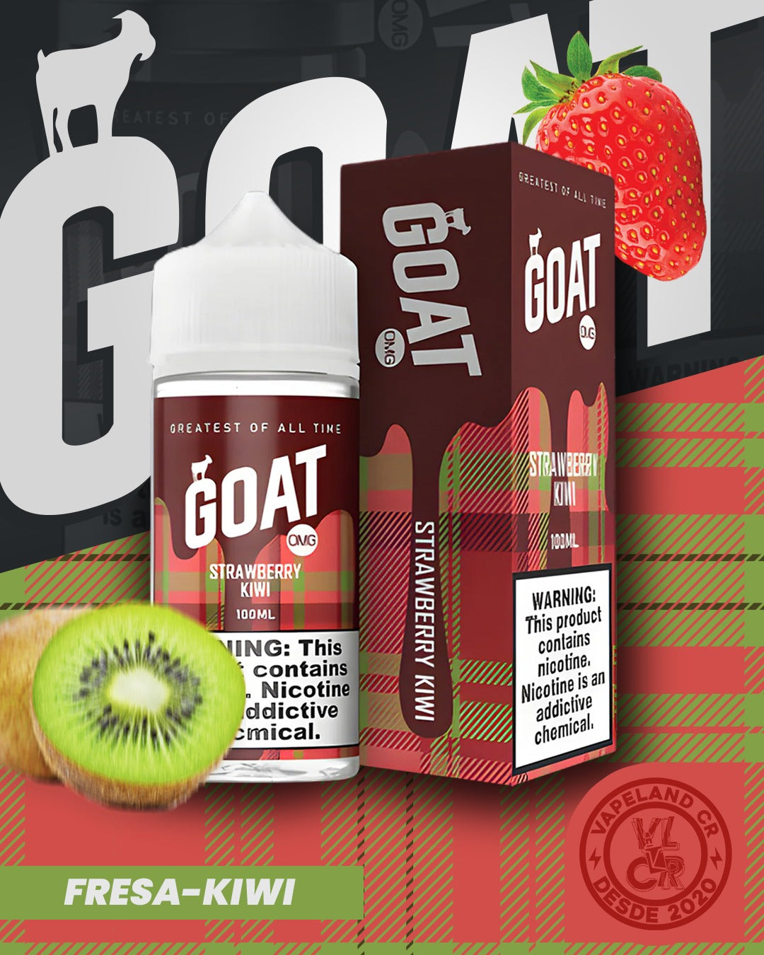 Goat Strawberry Kiwi 3mg y 6mg.