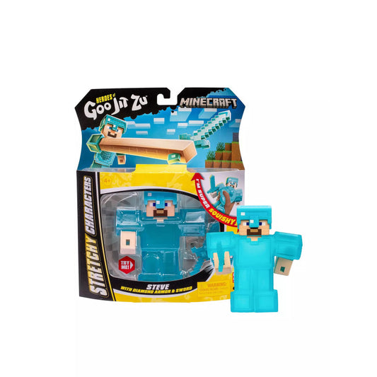 Goo Jit Zu Minecraft Steve With Diamond Armor y Sword.