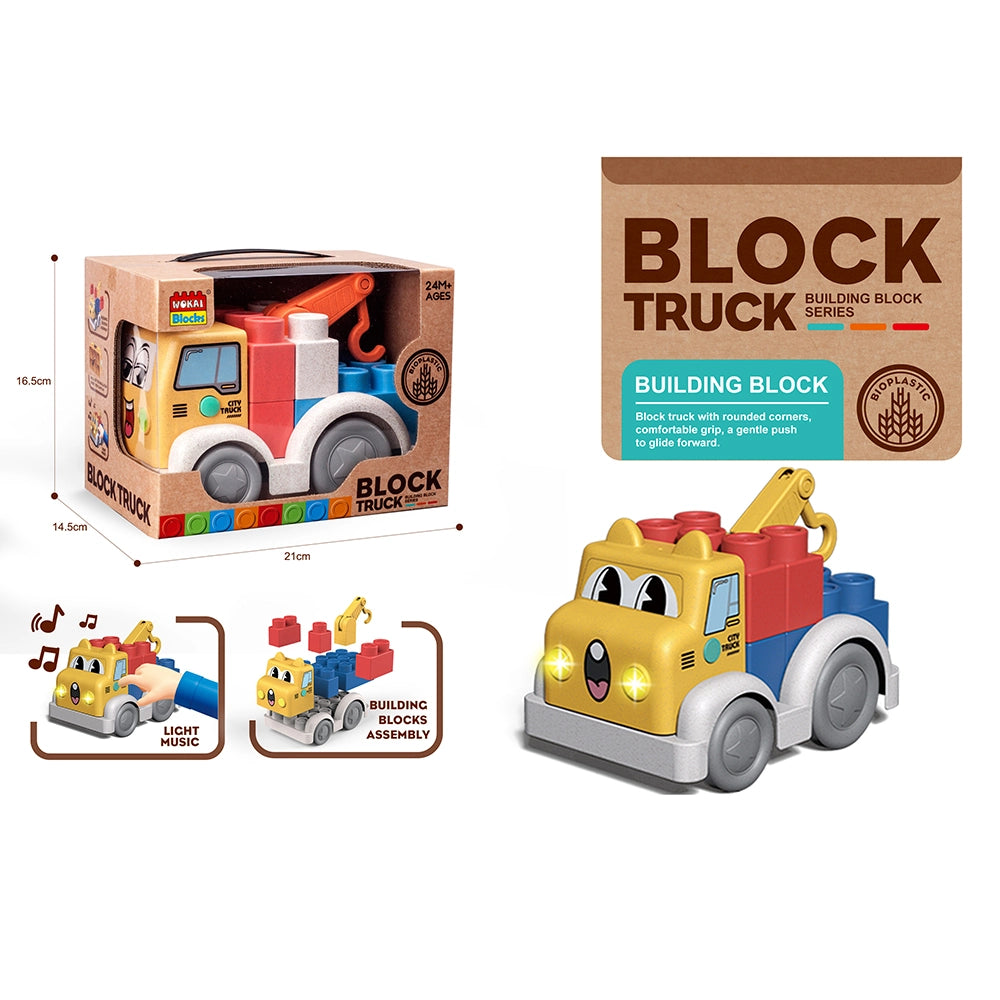 Grúa Armable con Luz y Sonido Wokai Blocks.