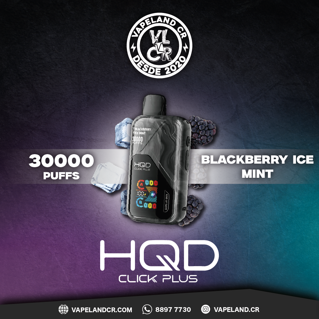 HQD Click Plus Blackberry Ice Mint 30000 puffs.