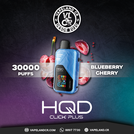 HQD Click Plus Blueberry Cherry 30000 puffs.