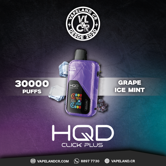 HQD Click Plus Grape Ice Mint 30000 puffs.