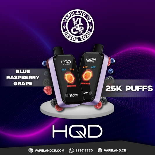 HQD Everest Blue Raspberry Grape 25000 puffs.