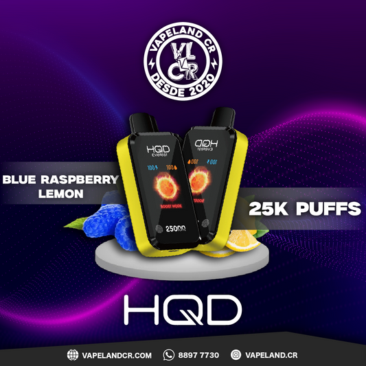 HQD Everest Blue Raspberry Lemon 25000 puffs.