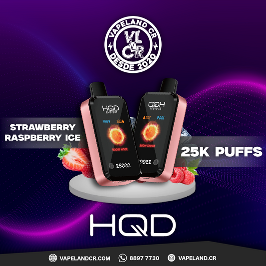 HQD Everest Strawberry Raspberry Ice 25000 puffs.