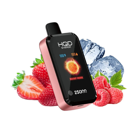 HQD Everest Strawberry Raspberry Ice 25000 puffs.