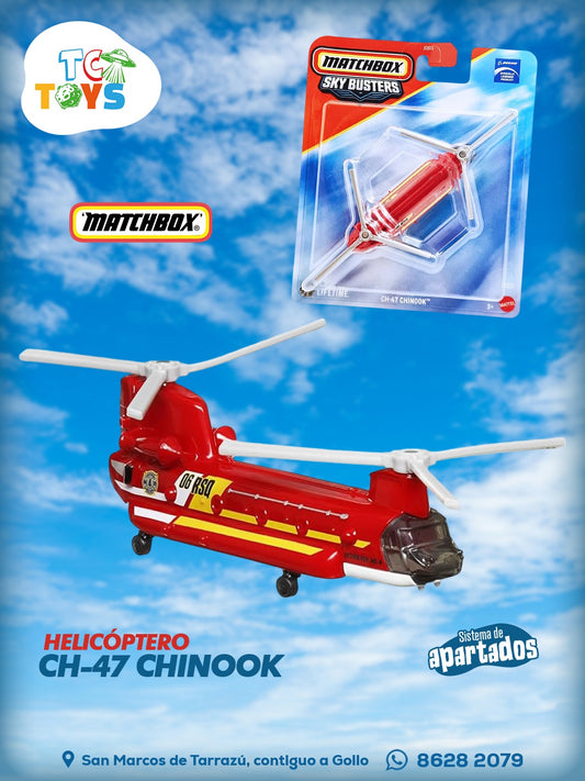 Helicóptero Matchbox CH-47 Chinook.