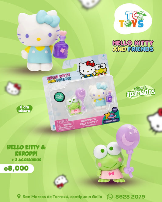 Hello Kitty And Friends Keroppi y Hello Kitty Jazwares.