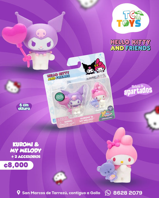 Hello Kitty And Friends Kuromi y My Melody Jazwares.