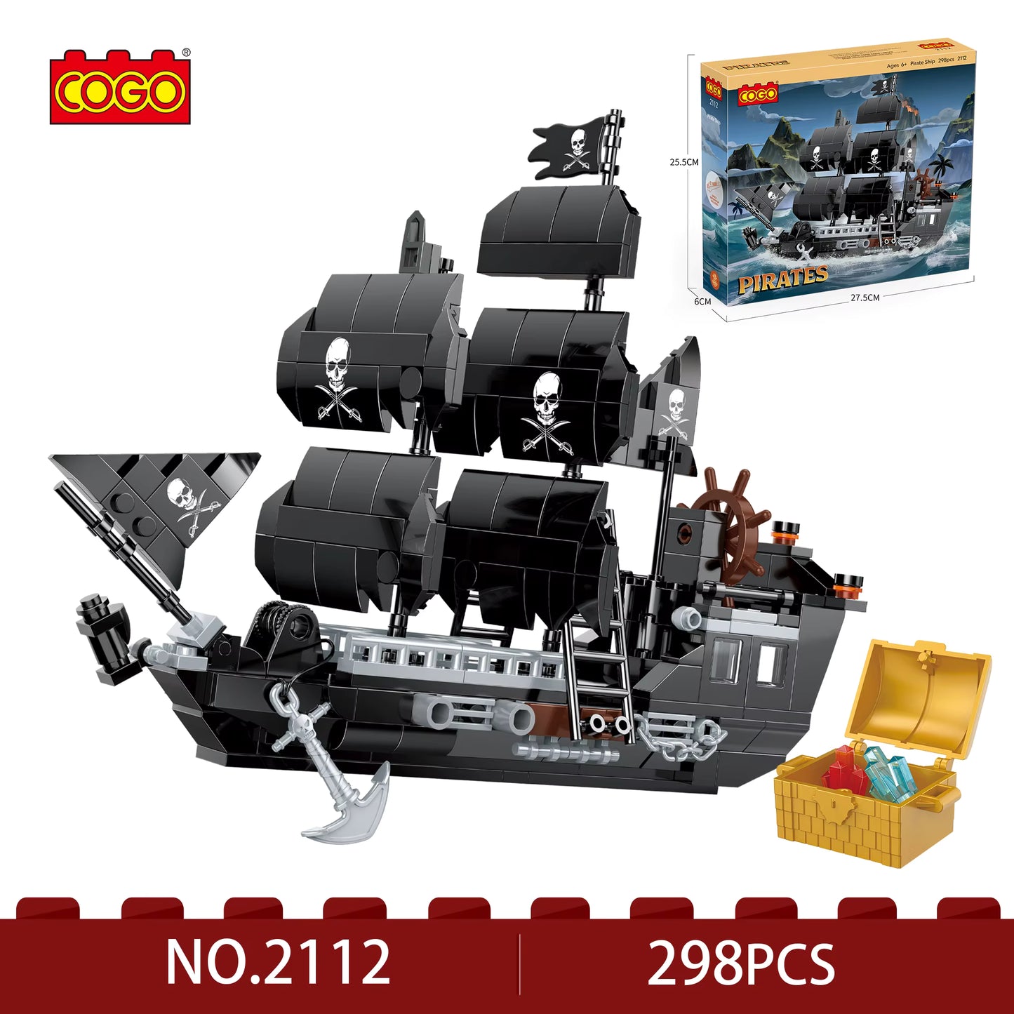 Lego COGO Pirates Death Ship 2112.