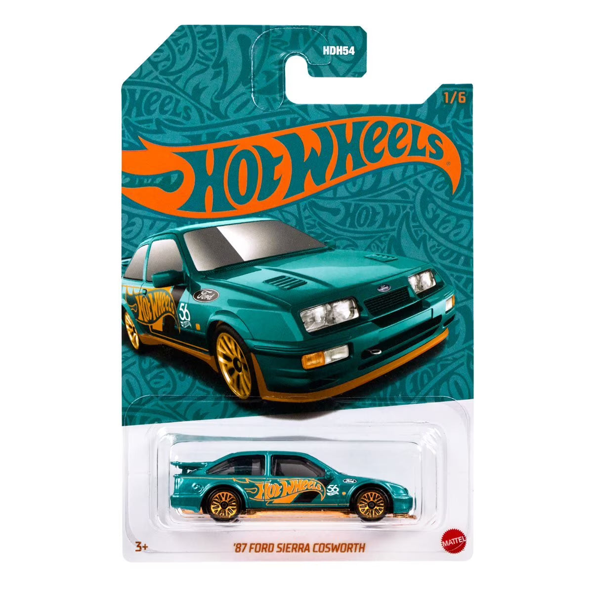 Hot Wheels Premium 87 Ford Sierra Cosworth Turquesa.