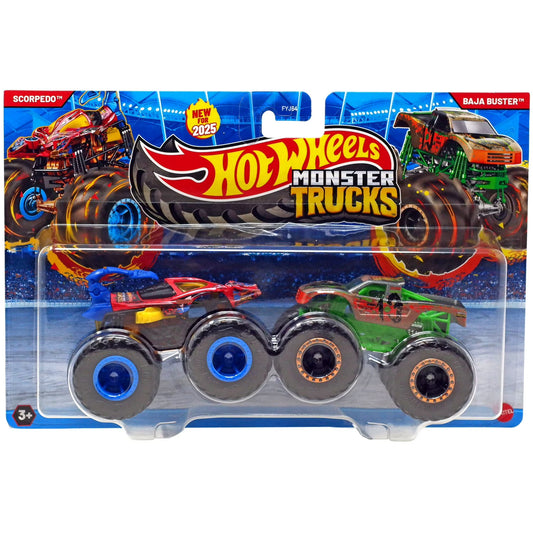Monster Trucks 2 Pack Scorpedo y Baja Buster.