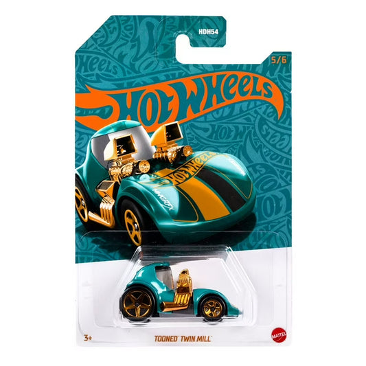 Hot Wheels Premium Tooned Twin Mill Turquesa.