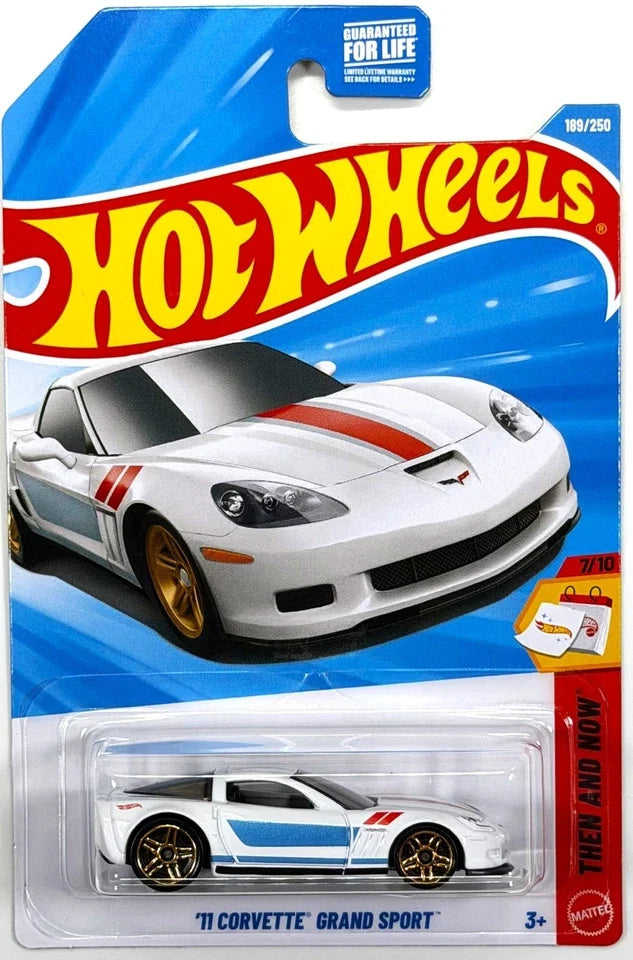 Hot Wheels 11 Corvette Grand Sport Blanco.