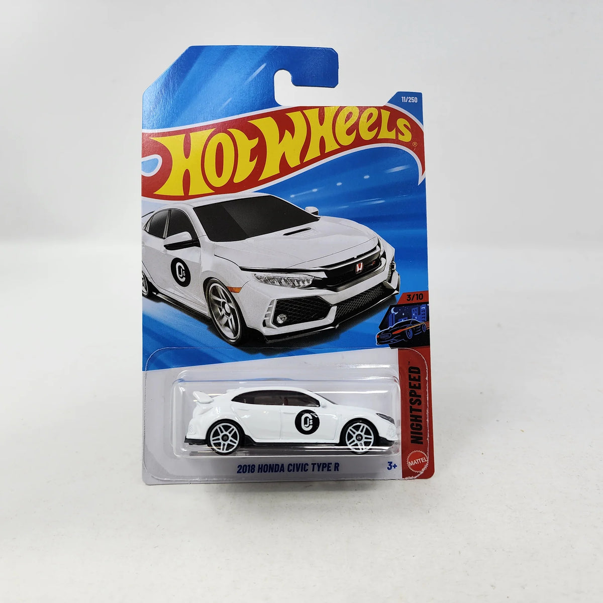 Hot Wheels 2018 Honda Civic Type R Blanco.