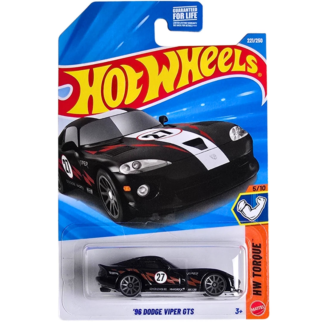 Hot Wheels 96 Dodge Viper GTS Negro.