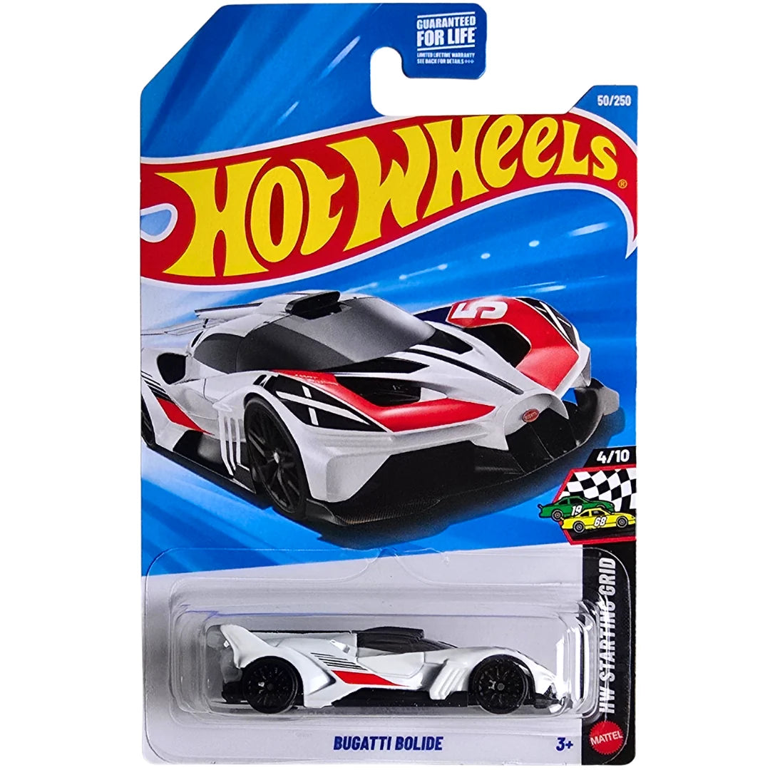 Hot Wheels Bugatti Bolide Blanco.