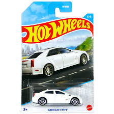 Hot Wheels Cadillac CTS-V Blanco.
