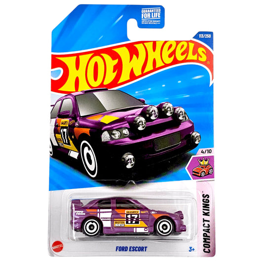 Hot Wheels Ford Escort Morado.