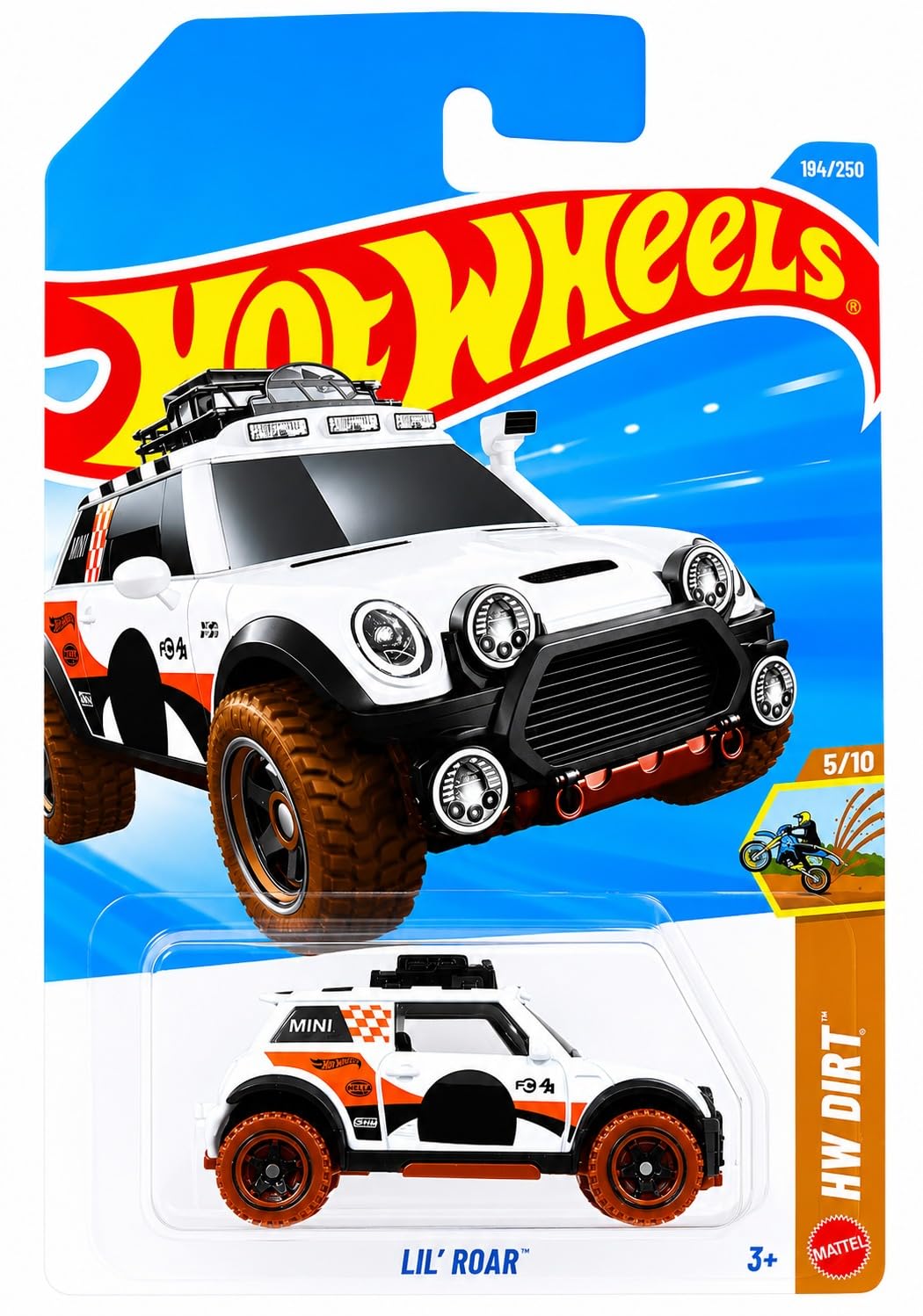 Hot Wheels Lil Roar Blanco.
