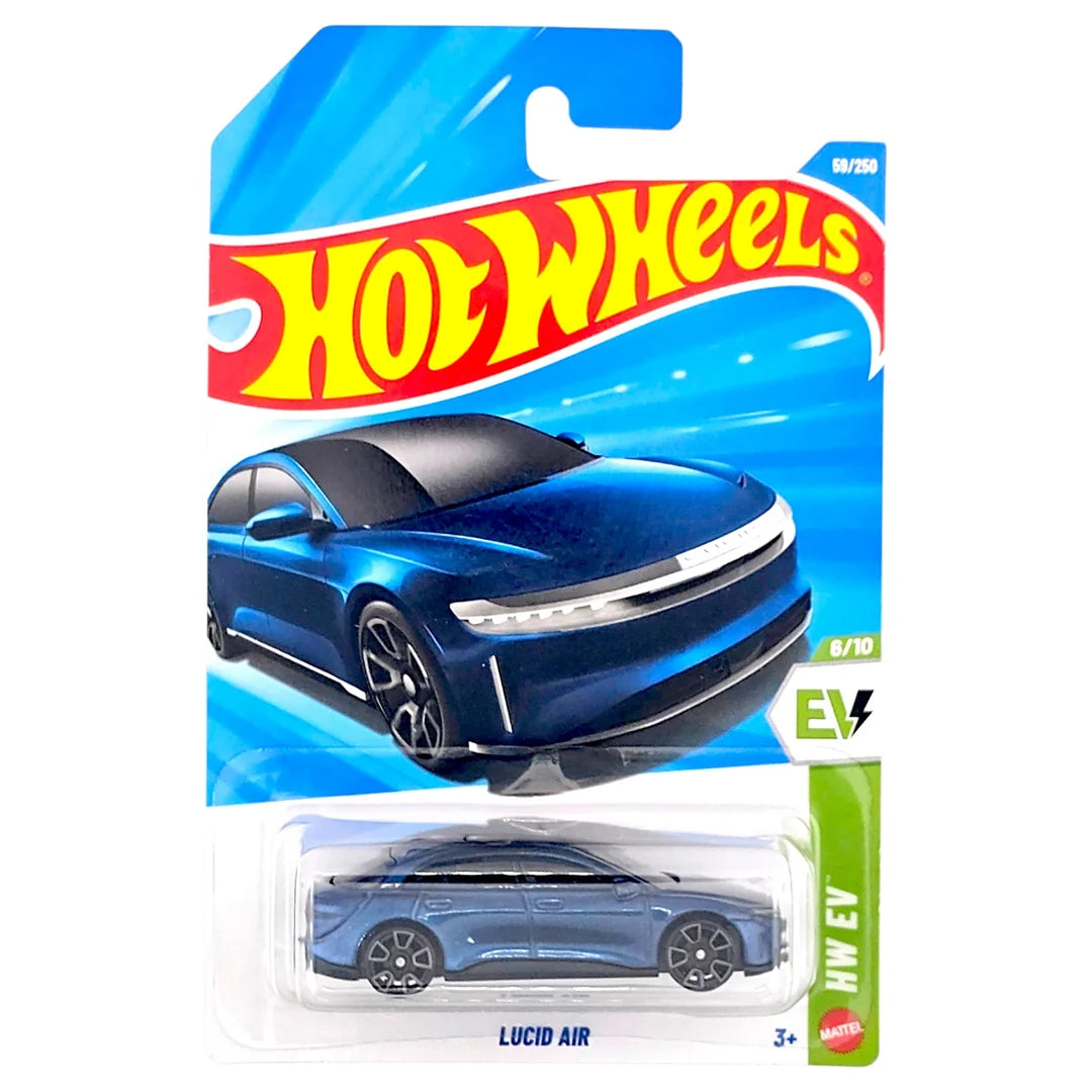 Hot Wheels Lucid Air Azul.