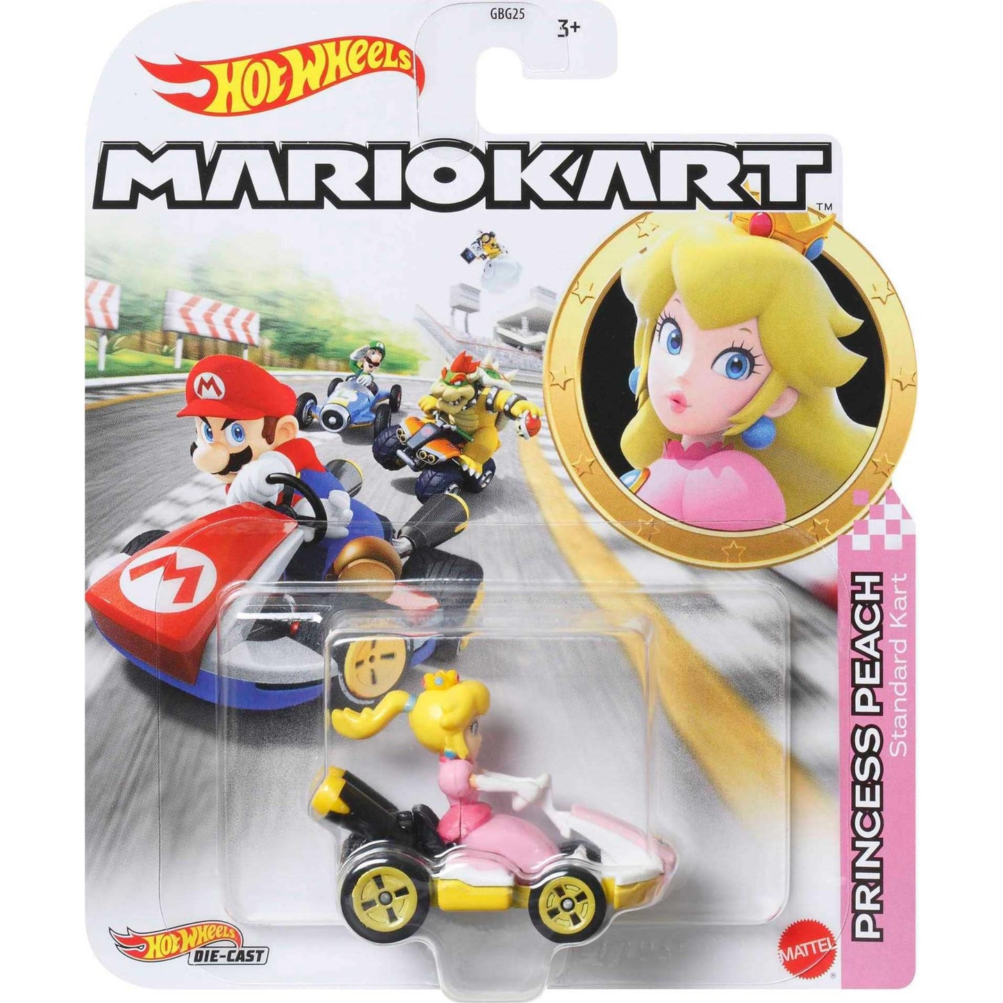 Hot Wheels Mario Kart Princess Peach Standard Kart.