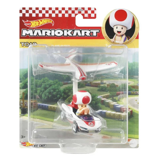Hot Wheels Mario Kart Toad P-Wing Plane Glider.