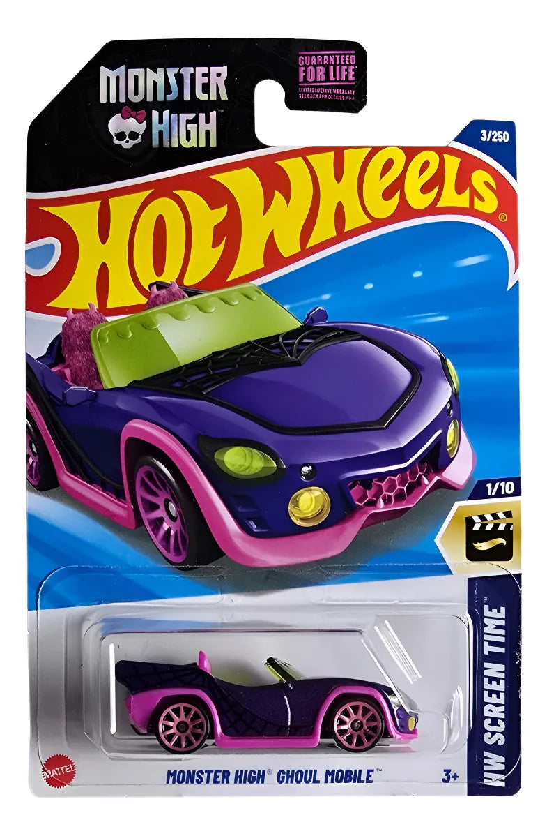 Hot Wheels Monster High Ghoul Mobile Morado con Negro.