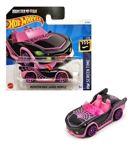 Hot Wheels Monster High Ghoul Mobile Negro con Rosado.