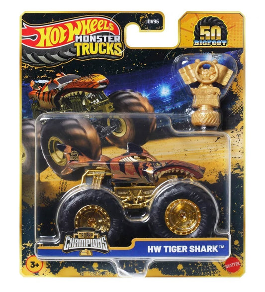 Hot Wheels Monster Trucks 50 Bigfoot HW Tiger Shark.