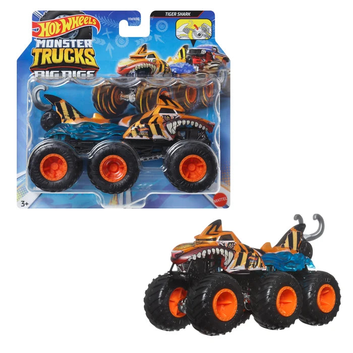 Hot Wheels Monster Trucks Big Rigs HW Tiger Shark.