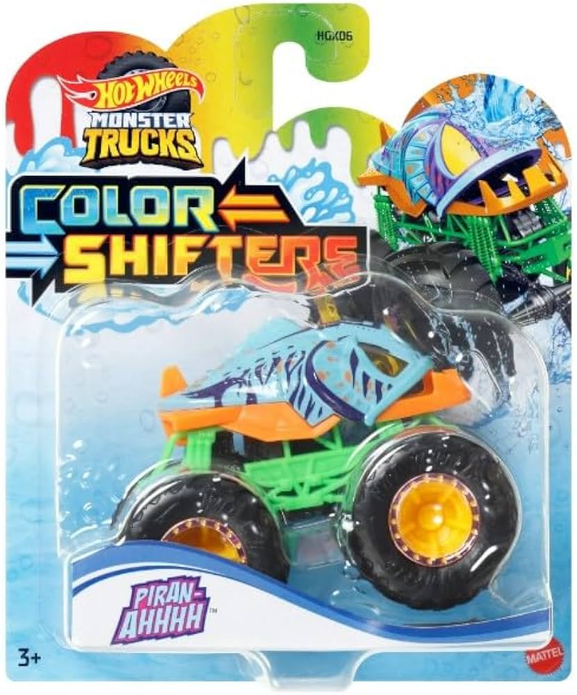 Hot Wheels Monster Trucks Color Shifters Piran-Ahhhh.