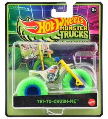 Hot Wheels Monster Trucks Glow In The Dark Tri-To-Crush-Me.