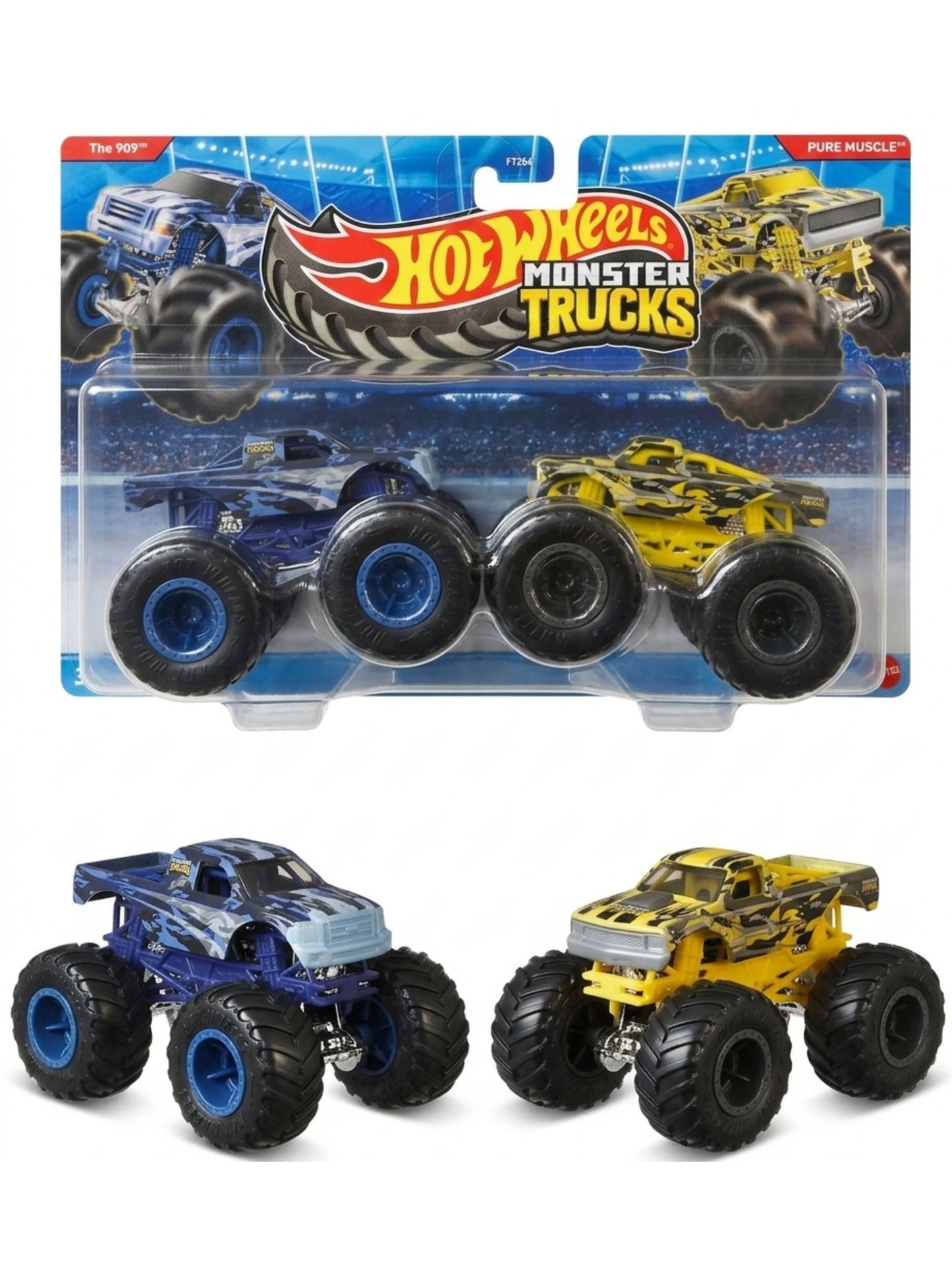 Hot Wheels Monster Trucks The 909 y Pure Muscle.