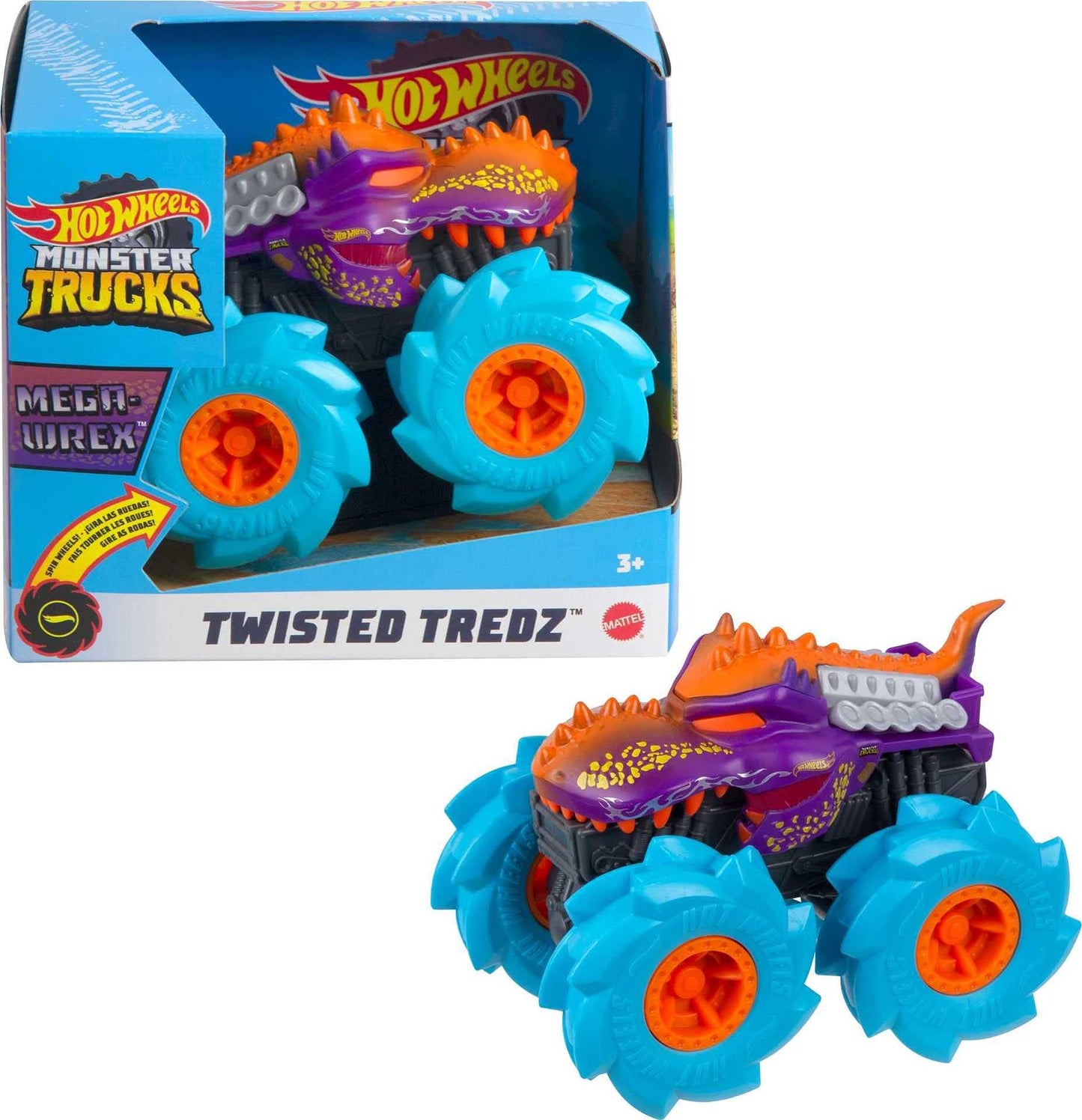 Hot Wheels Monster Trucks Twisted Tredz Mega Wrex.