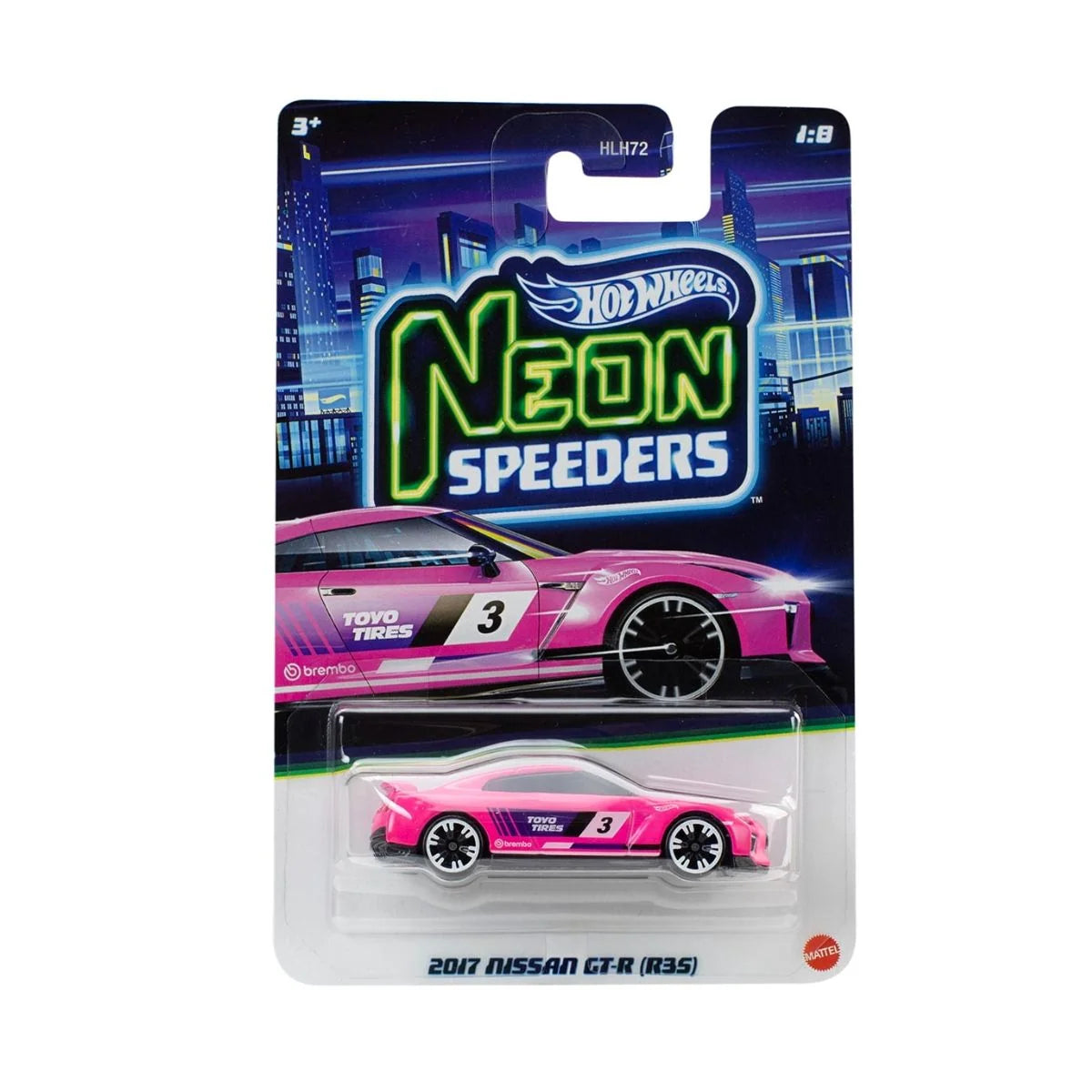 Hot Wheels Neon Speeders 2017 Nissan GT-R (R35).