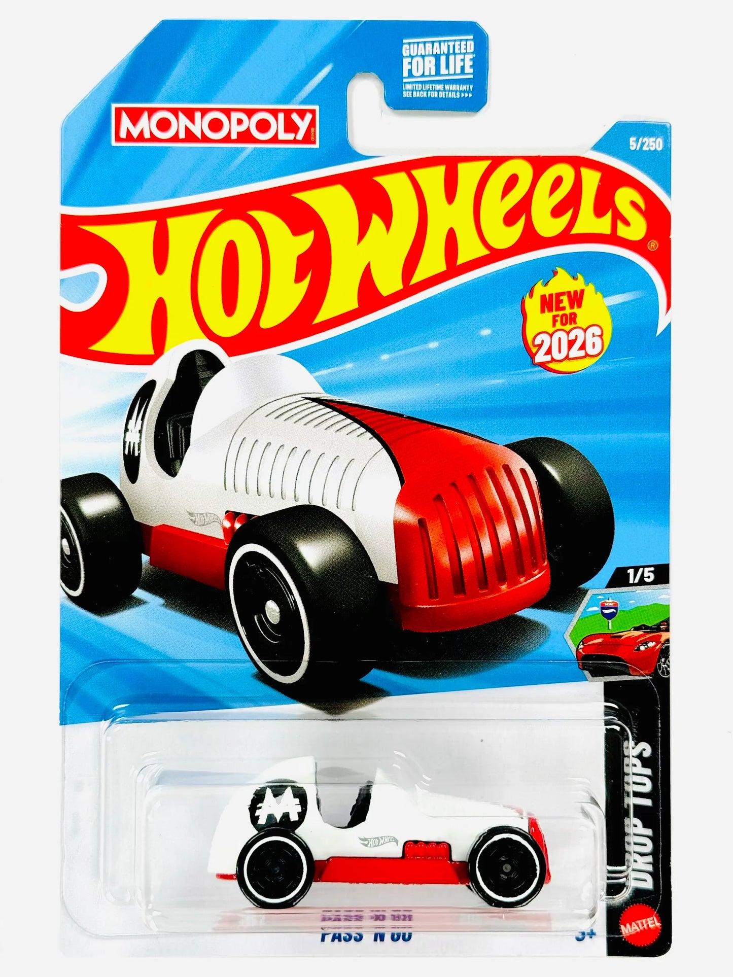 Hot Wheels Pass 'N Go Blanco.