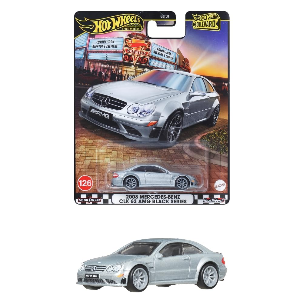 Hot Wheels Premium Boulevard 2008 Mercedes-Benz CLK 63 AMG Black Series.