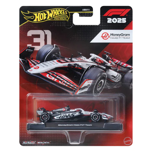 Hot Wheels Premium Formula 1 2025 MoneyGram Haas F1 Team 31.